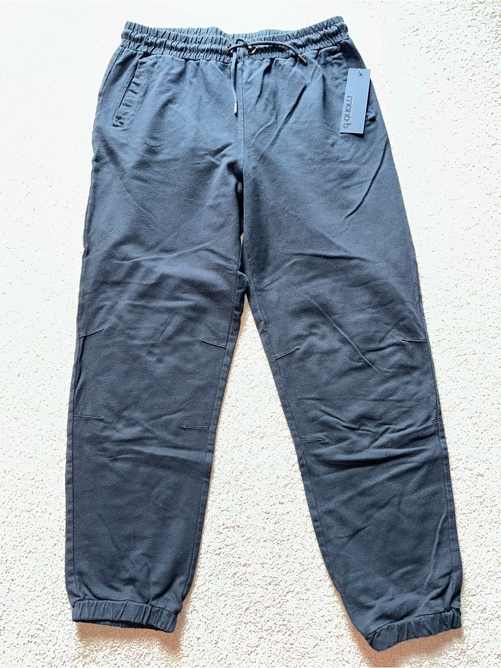 NWT Ladies MonoB Black Jogger Pants with Draw